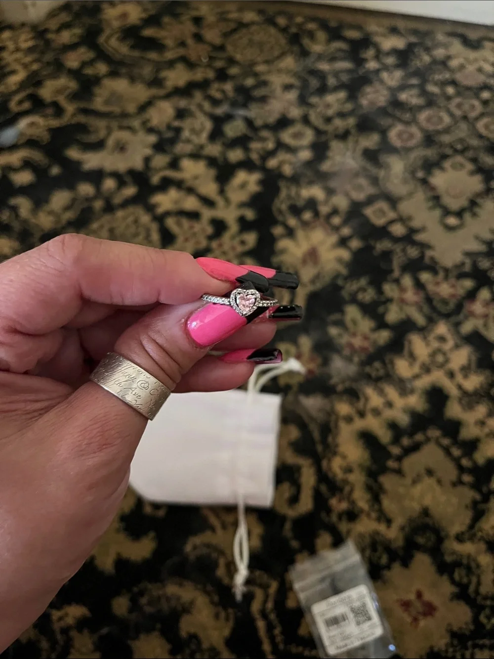 Pandora Silver Ring - White/Silver